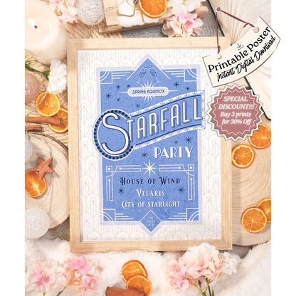 Starfall party ACOTAR Printable decor