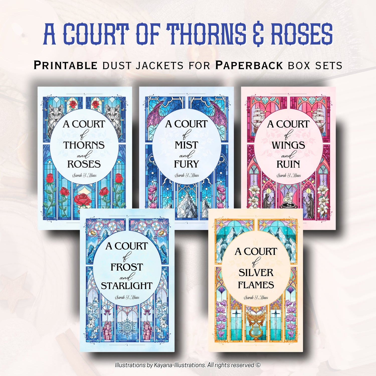 ACOTAR dust Jacket Kayana Illustrations