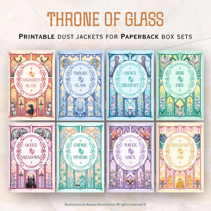 Throne of Glass dust Jacket Kayana Illustrations