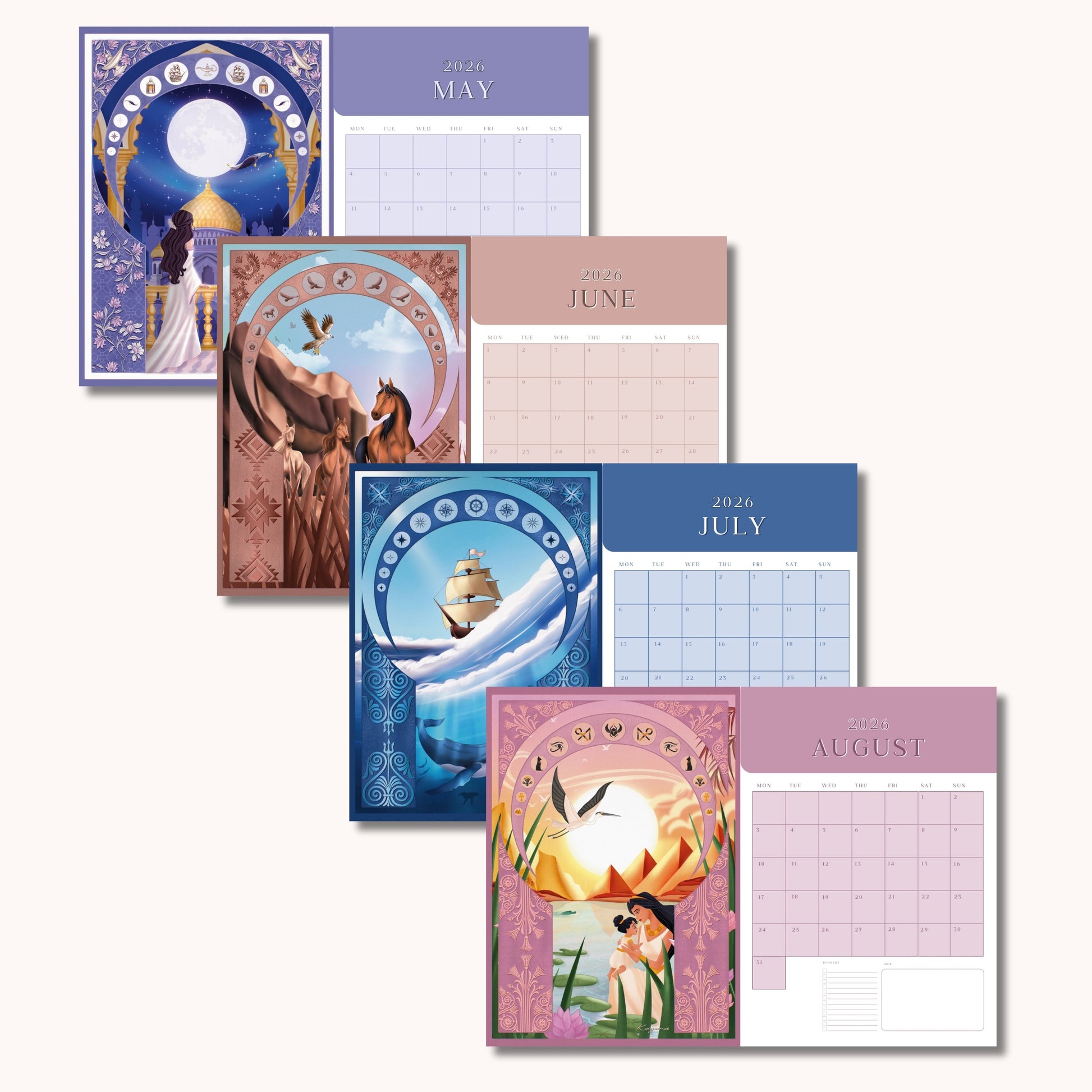 2026 Printable calendar Kayana Illustrations