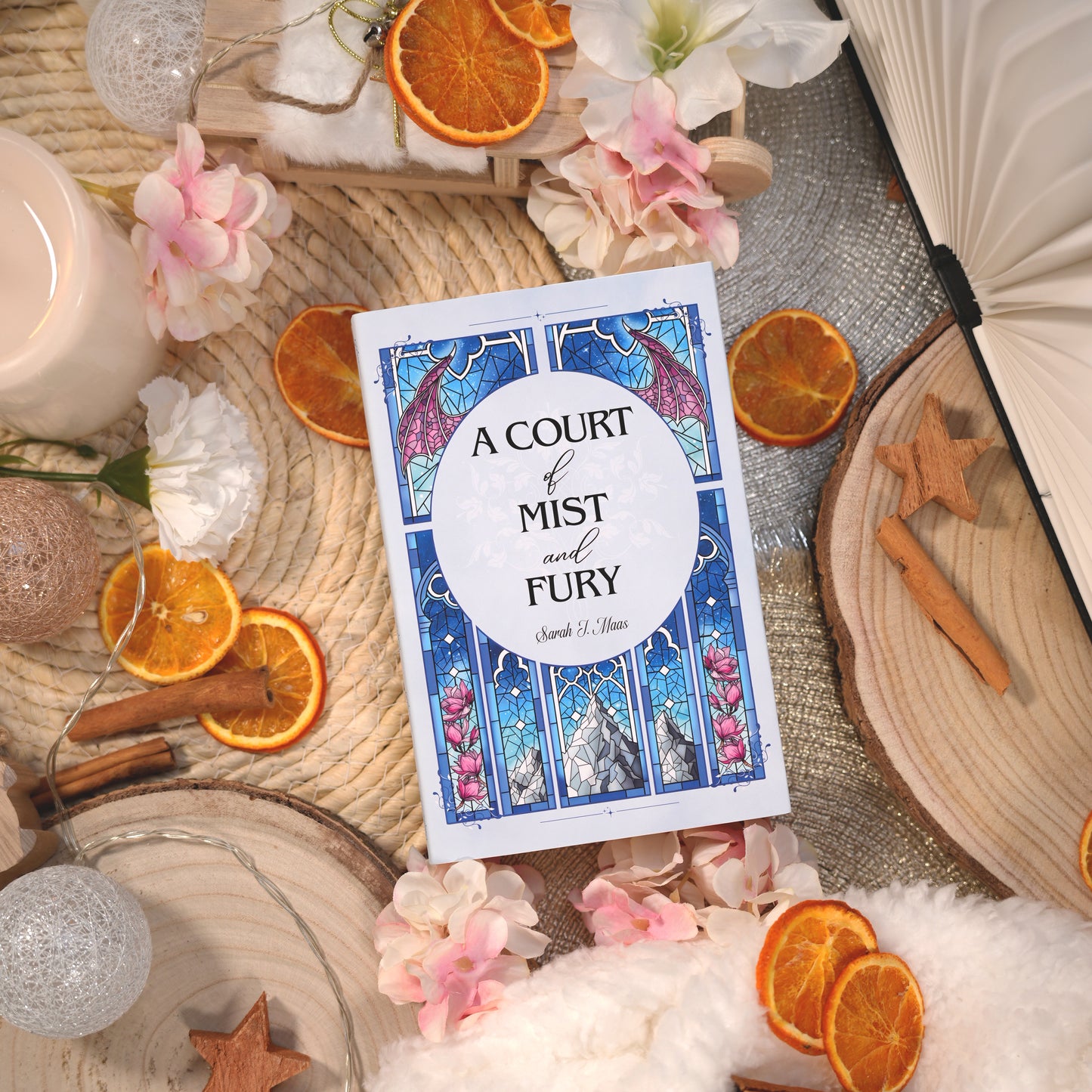 ACOTAR Printable Stained Glass Dust Jackets / Book Cover