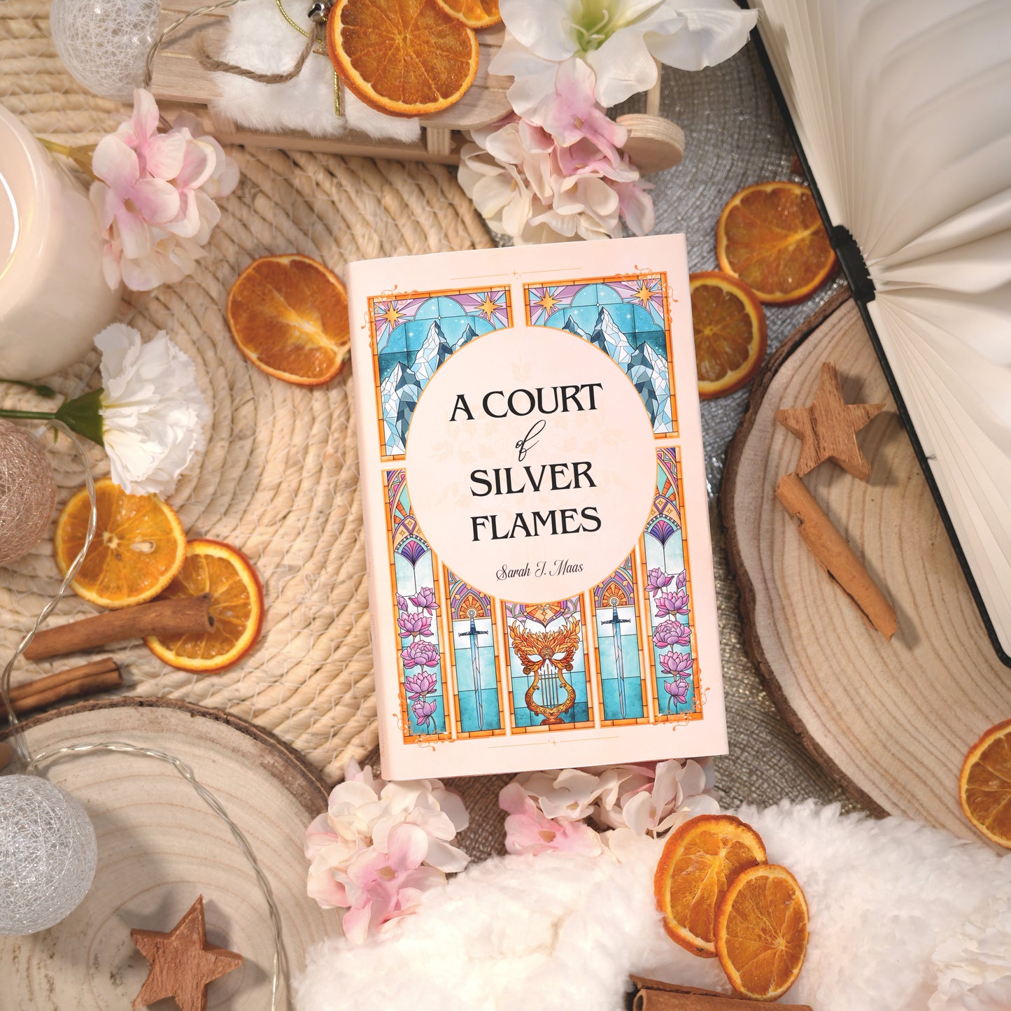 ACOTAR Printable Stained Glass Dust Jackets / Book Cover