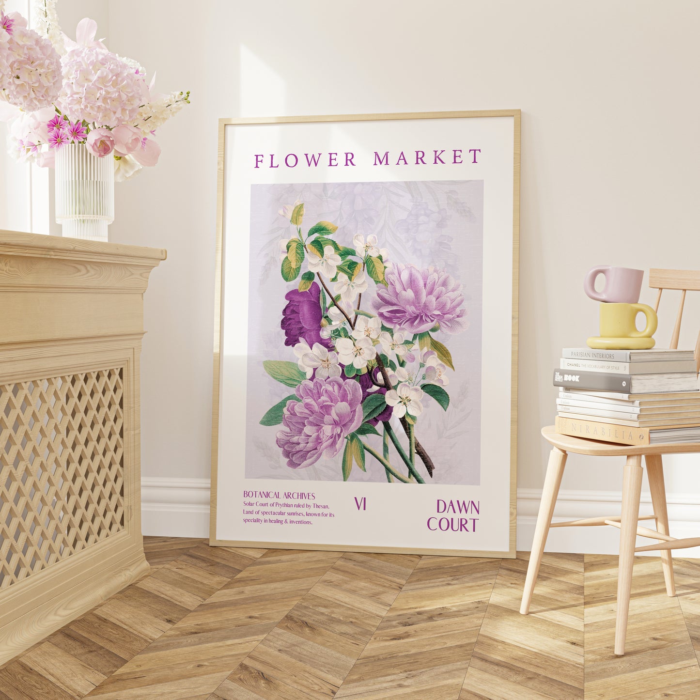 ACOTAR Dawn Court Flower Market Printable decor