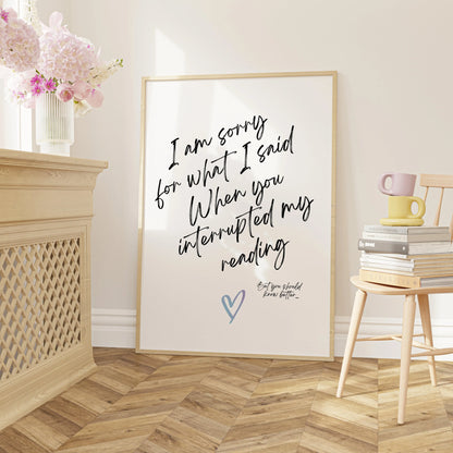 I am sorry for what I said Poster Kayana Illustrations