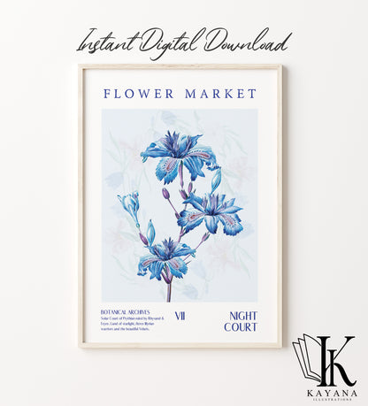 ACOTAR Courts Set of 8 Printable Flower Market Wall art