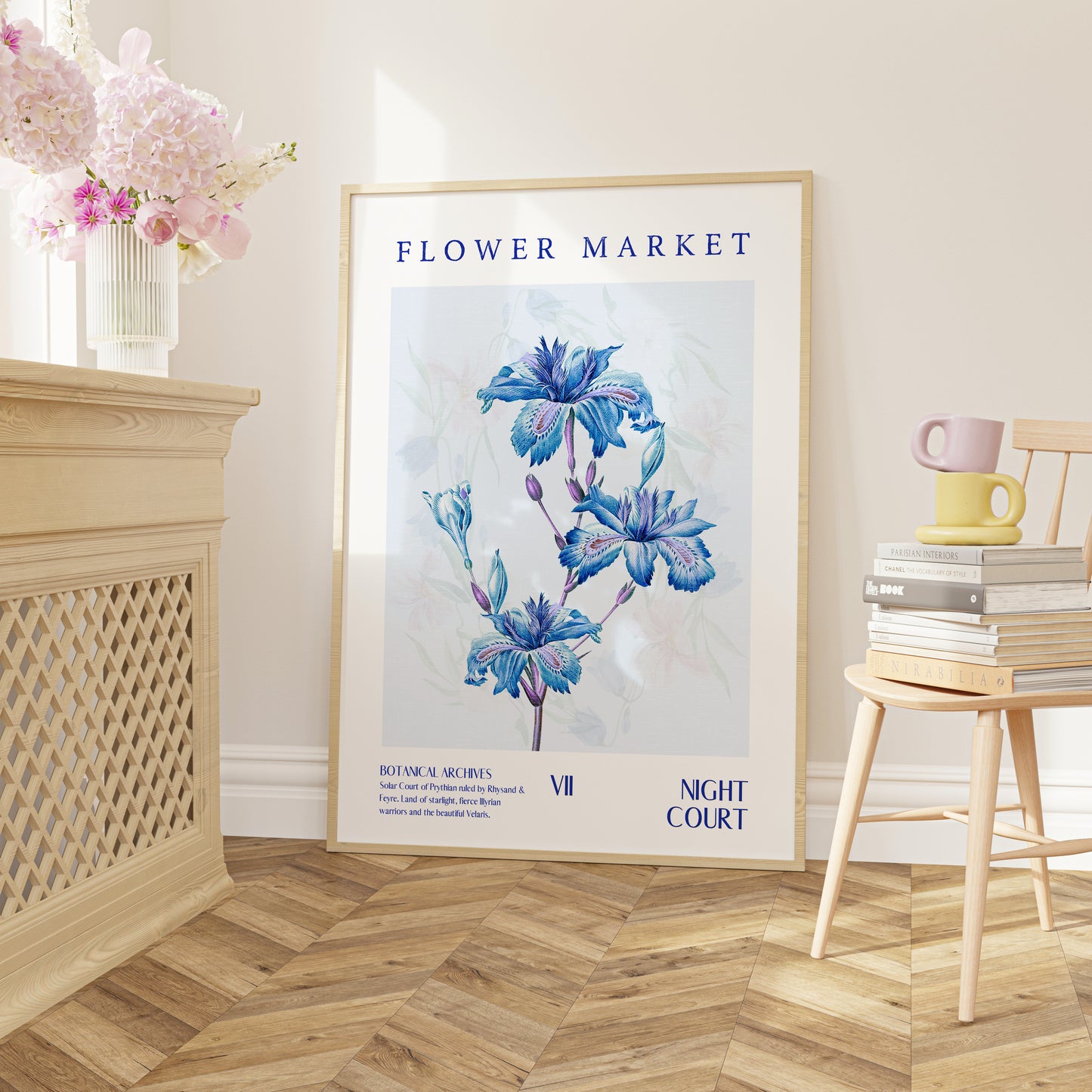 ACOTAR Night Court Flower Market Printable decor