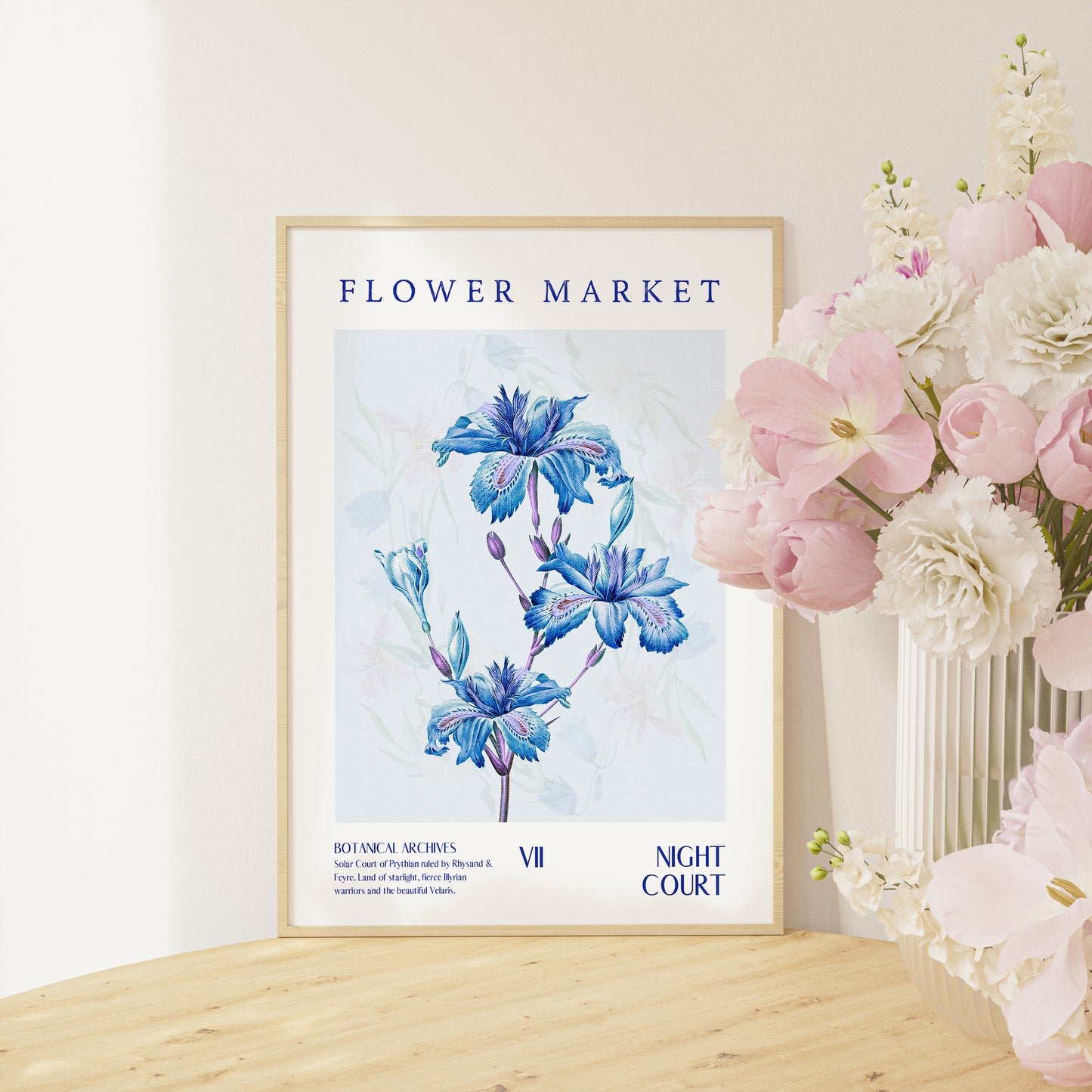 ACOTAR Night Court Flower Market Printable decor