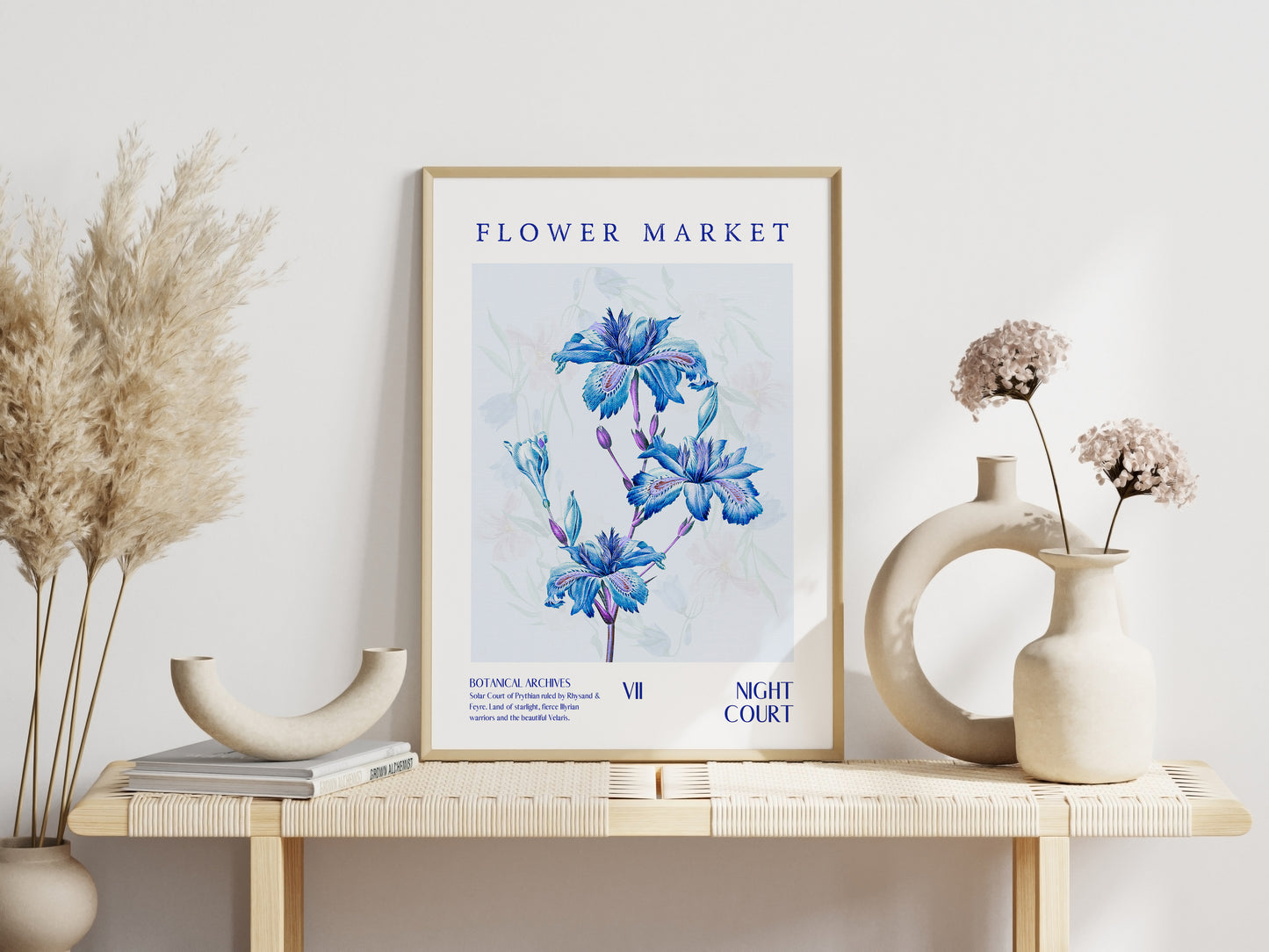 ACOTAR Night Court Flower Market Printable decor