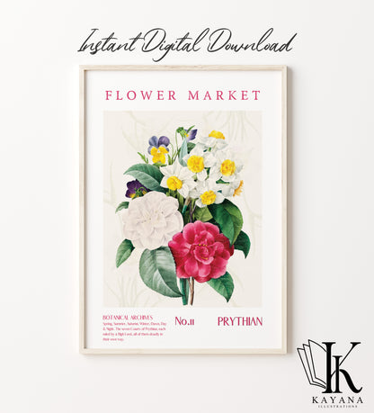 ACOTAR Prythian Flower Market Printable decor