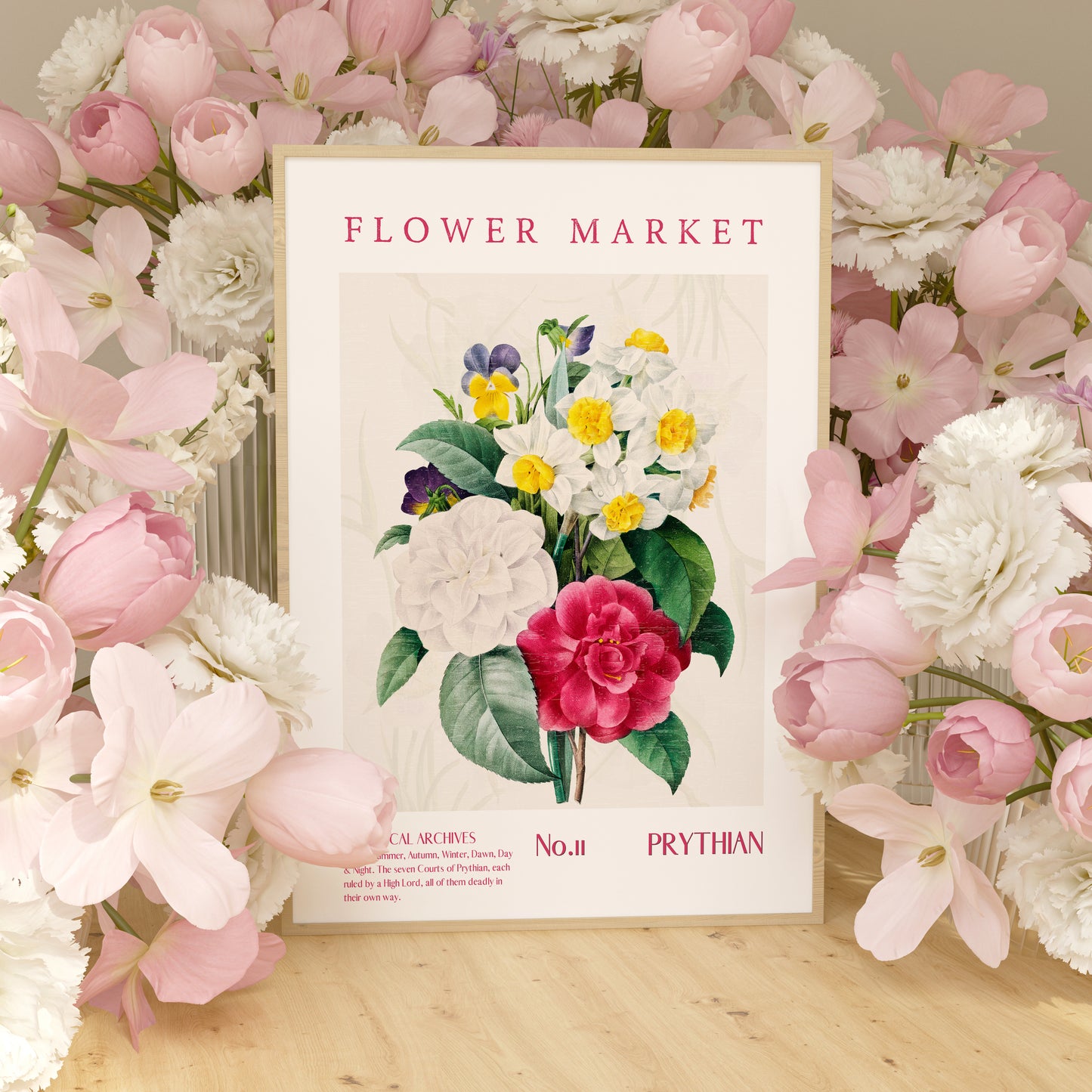 ACOTAR Prythian Flower Market Printable decor