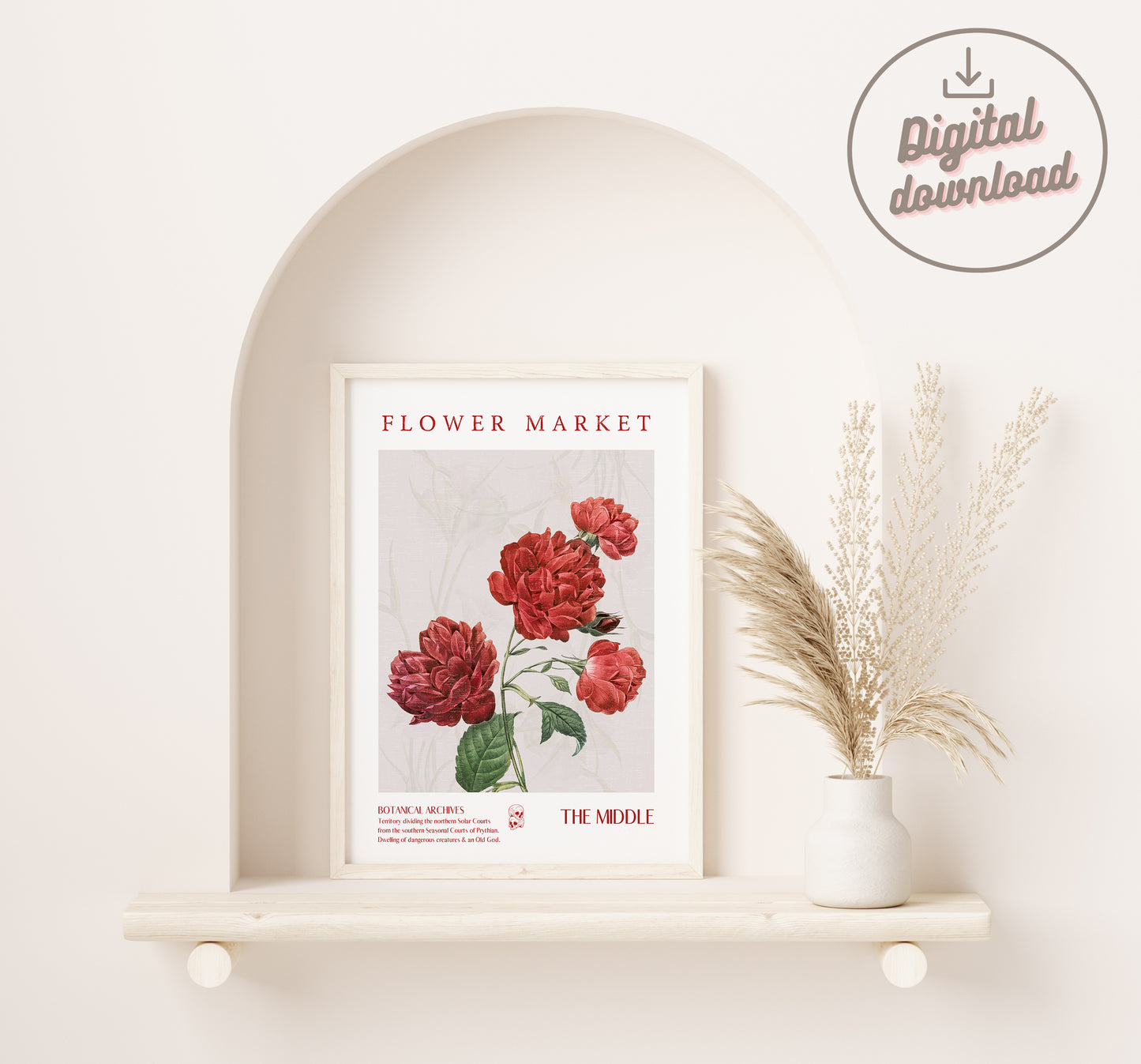 ACOTAR The Middle - Under the Mountain Flower Market Printable decor