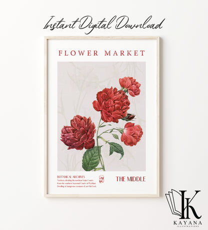 ACOTAR The Middle - Under the Mountain Flower Market Printable decor