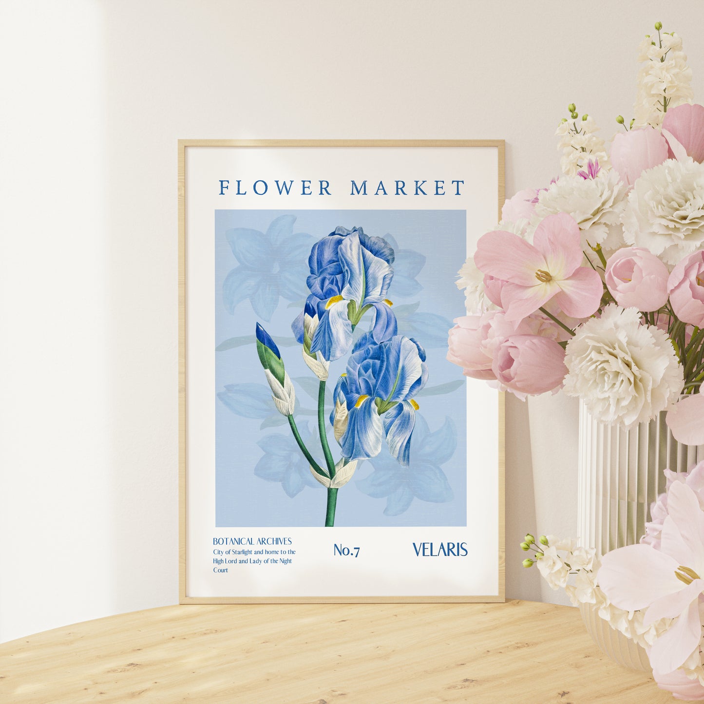 ACOTAR Velaris Night Court Flower Market Printable decor