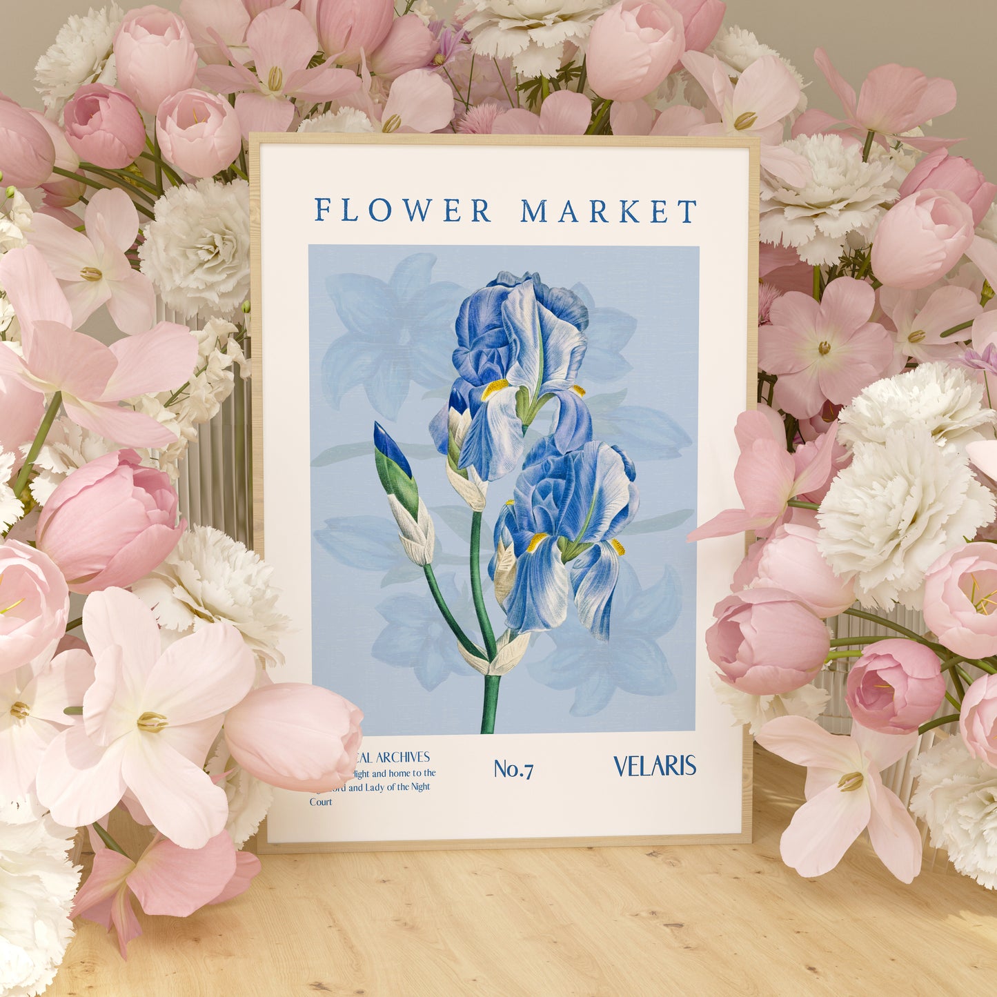 ACOTAR Velaris Night Court Flower Market Printable decor