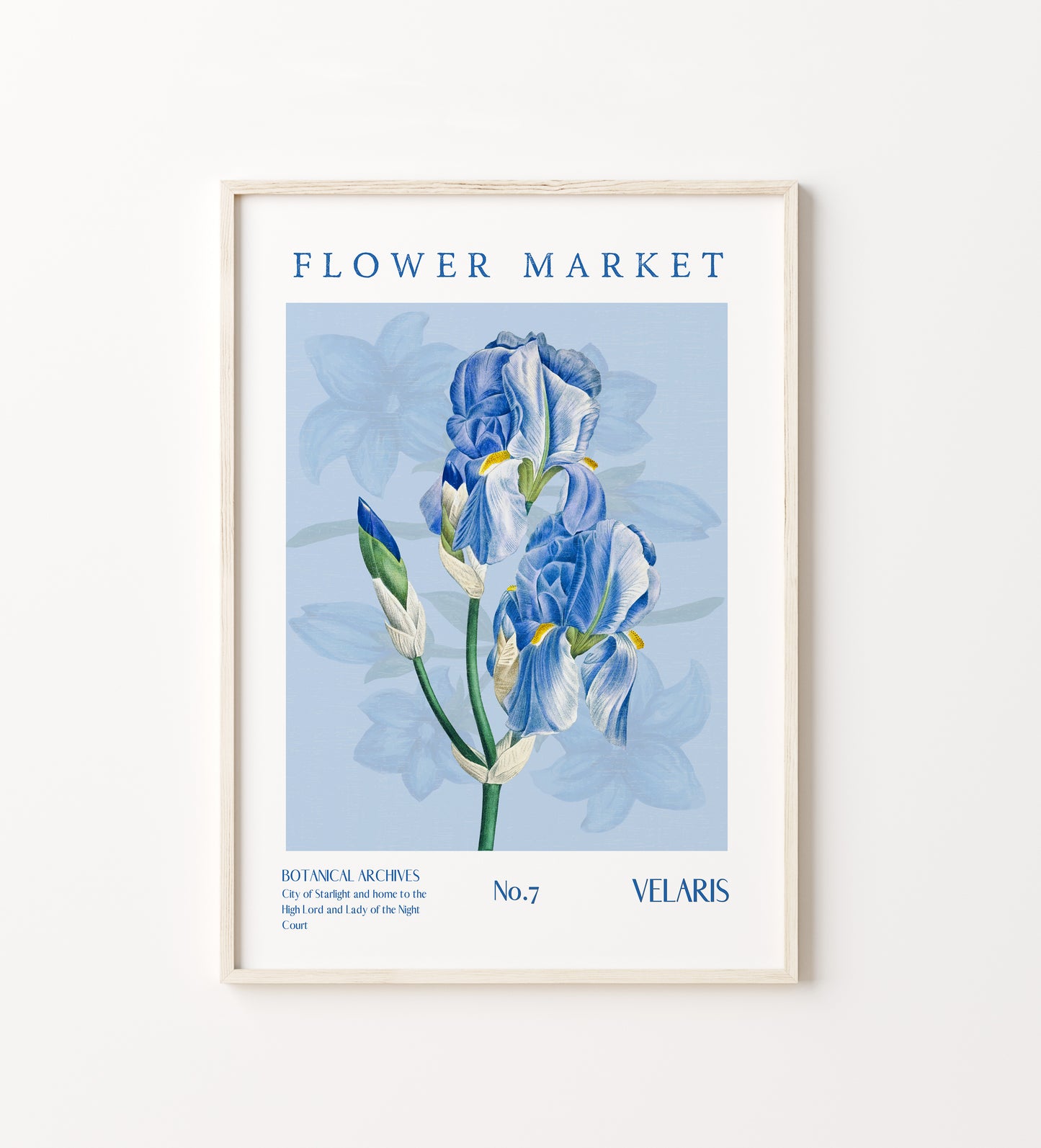 ACOTAR Velaris Night Court Flower Market Printable decor